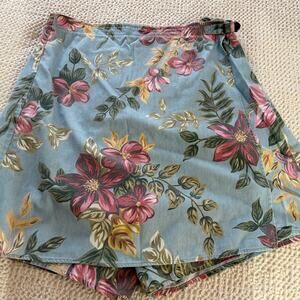Floral Vintage Skort XL Cottagecore Grandmacore 90s Retro mini skirt